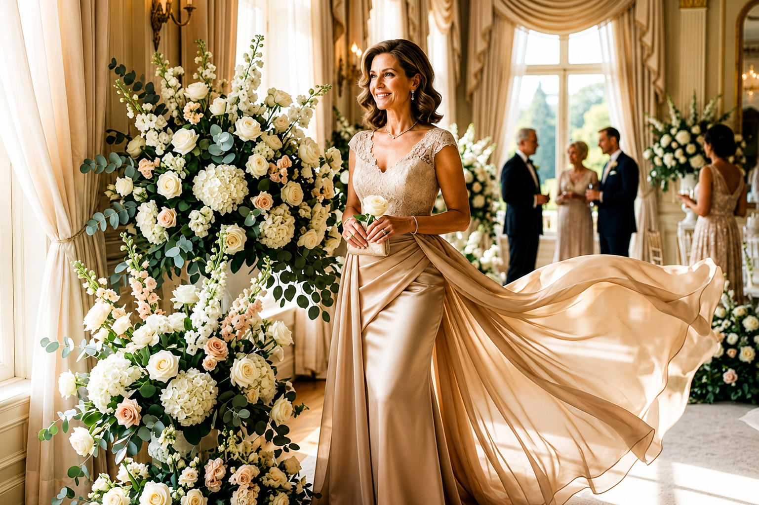 Mother of the Bride Dress with Overskirt: The Modern Statement of Elegance